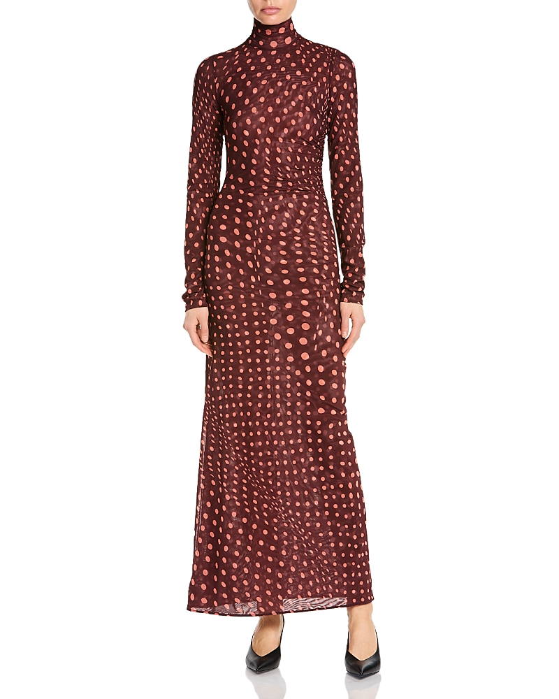 Stella McCartney Polka Dot Mesh Long Dress