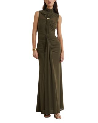 Petites Ruched Maxi Dress
