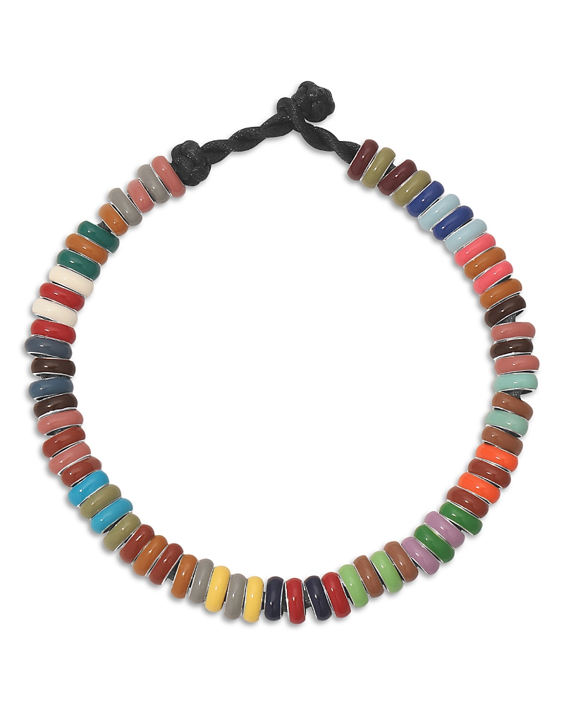Adina Reyter Sterling Silver Enamel Runway Stripes Mini Bead Bracelet