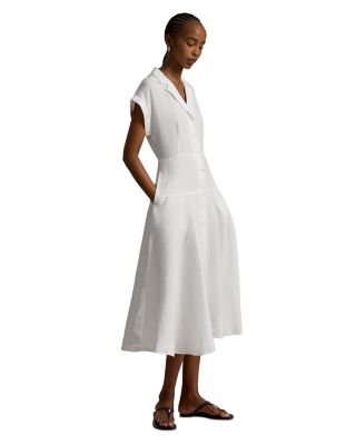 Linen Short Sleeve Shirtdress