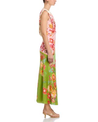 Saloni Women's Gwen Silk Dress - Pink - Size 12 - Lilia Trellis
