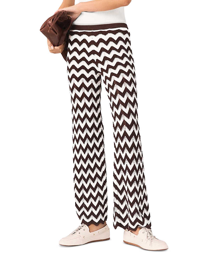 Maje Zig Zag Crochet Trousers