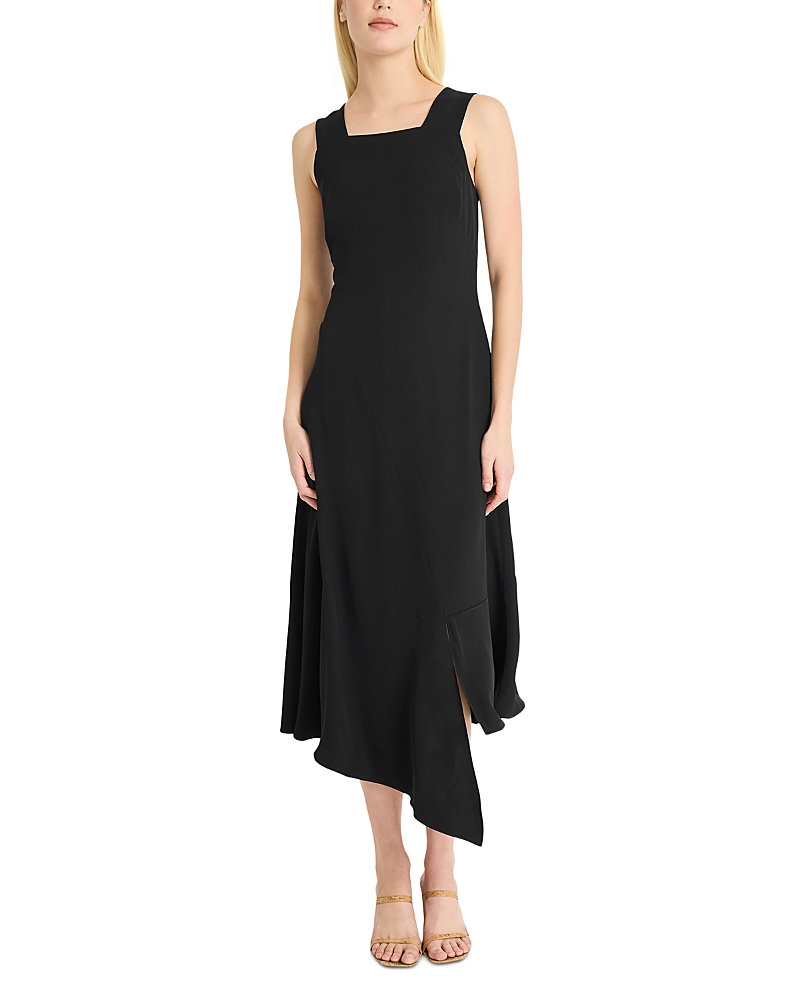 Luxely Square Neck Asymmetrical Maxi Dress