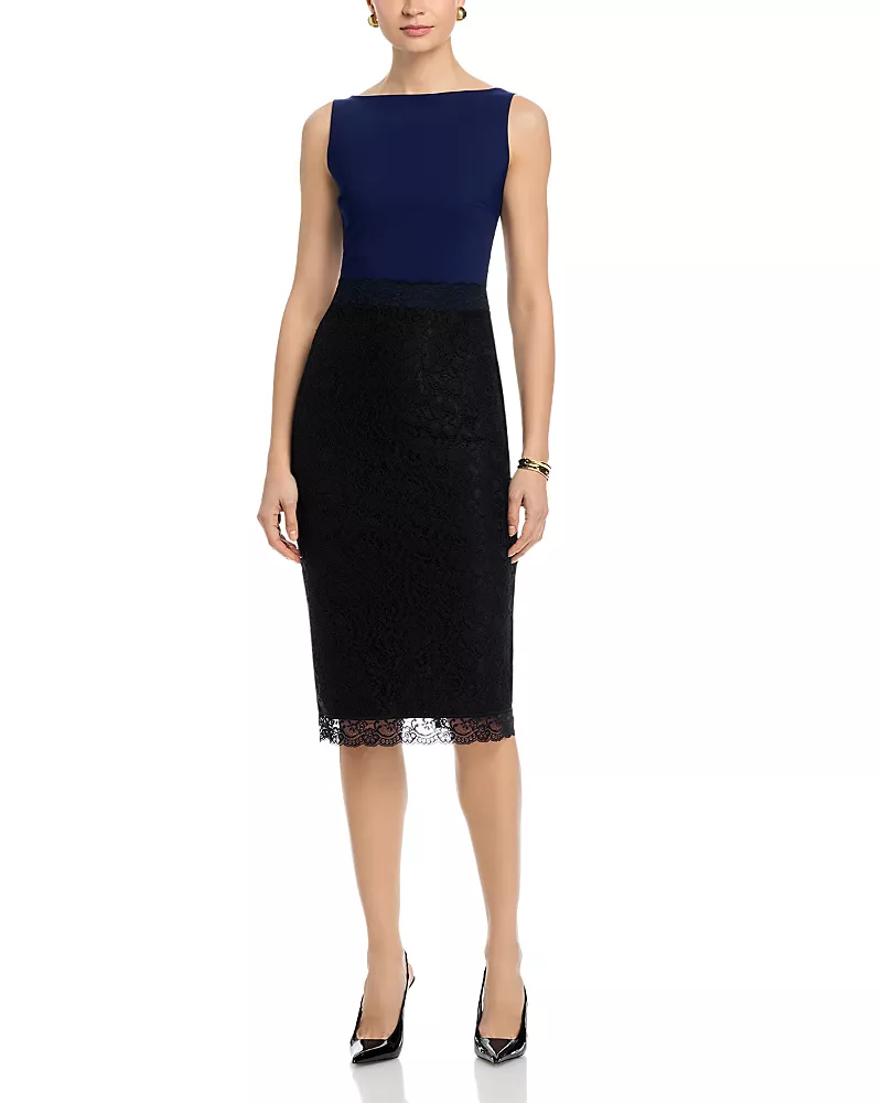 Chiara Boni La Petite Robe Fluis Lace Hem Dress