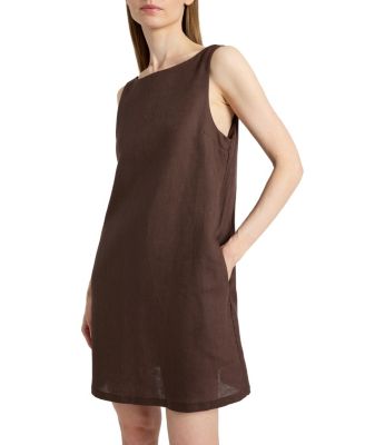 Jaclyn Sleeveless Shift Linen Dress