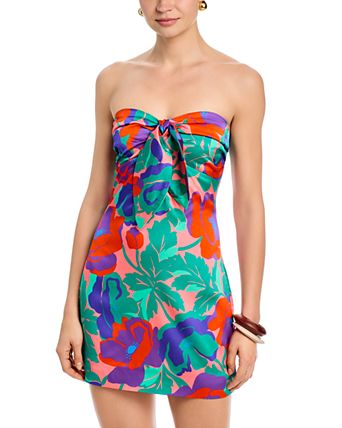 strapless summer dress Avec Les Filles Tropical Tiered Maxi Women's Dress : LG Fully lined Strapless Summer Dresses - Bloomingdale's