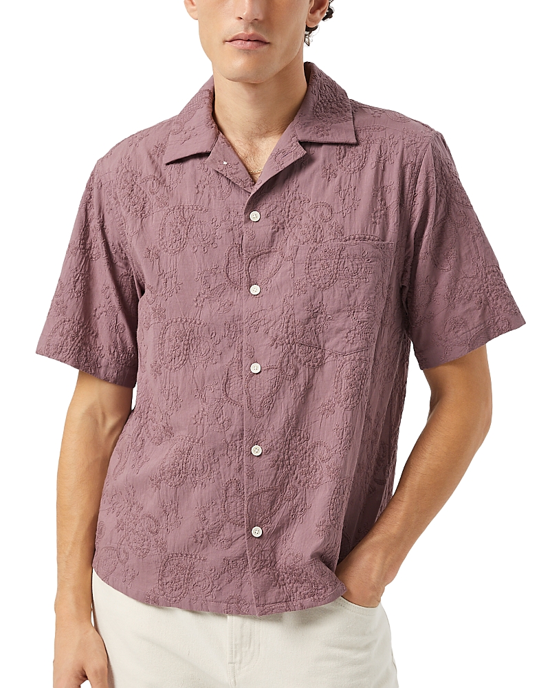 Corridor Relaxed Fit Paisley Embroidery Short Sleeve Shirt