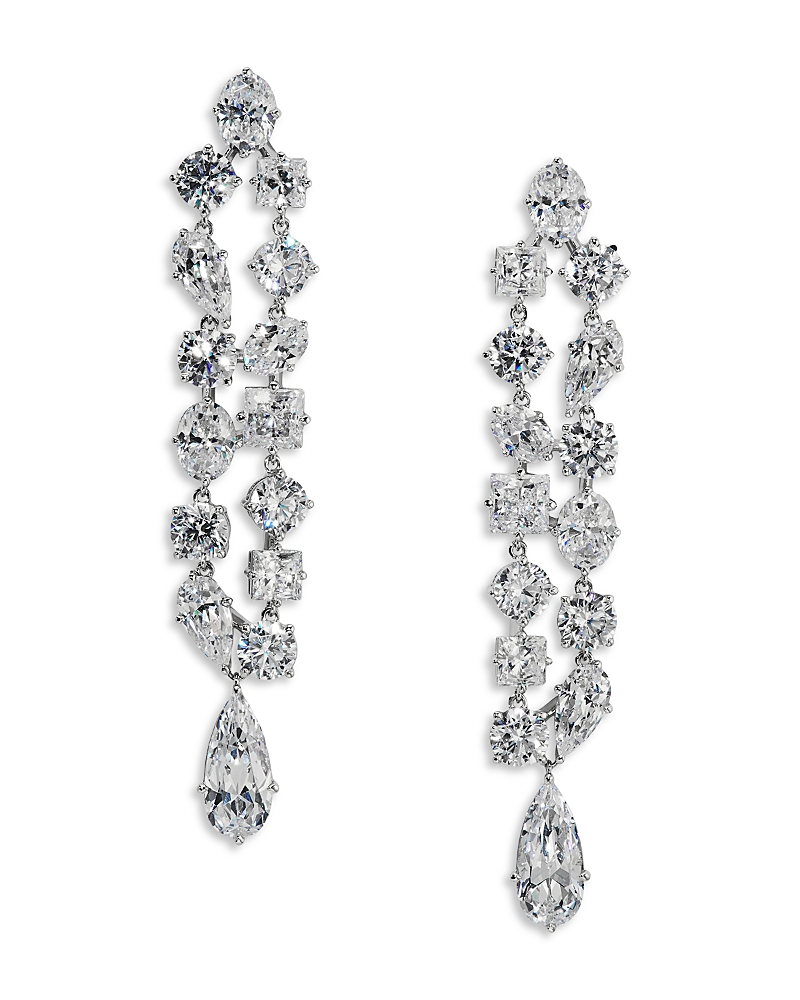 Nadri Riveria Cubic Zirconia Double Linear Earrings