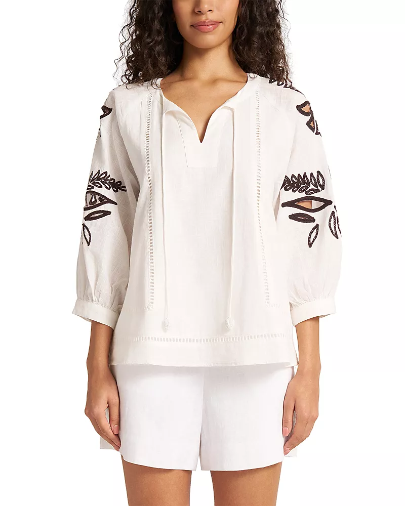Matty M Athena Embroidered Top
