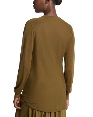 Asymmetric Drape Pullover Sweater