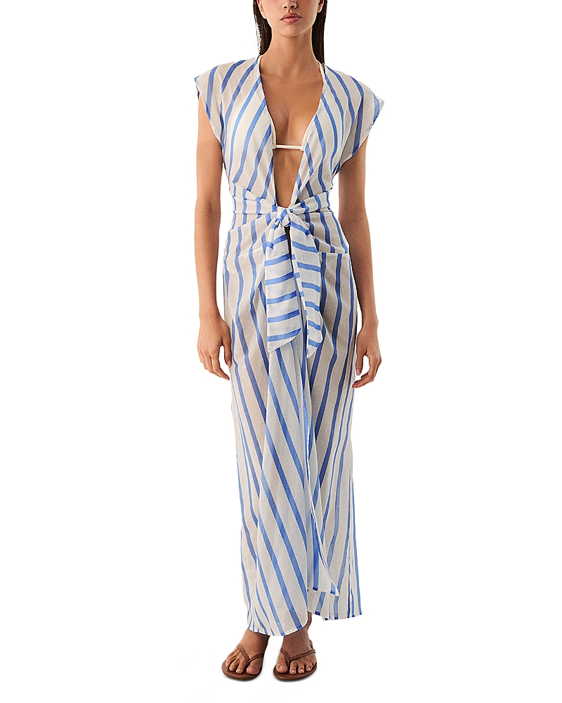 ViX Paula Hermanny Sasha Stripe Long Swim Cover Up