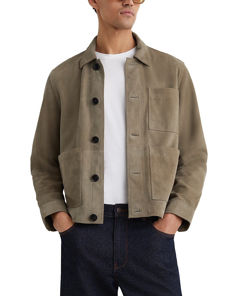 Reiss Danny Regular Fit Suede Worker Jacket