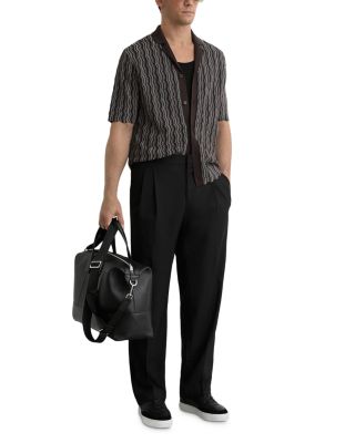 Cuban Collar Wavy Pattern Shirt