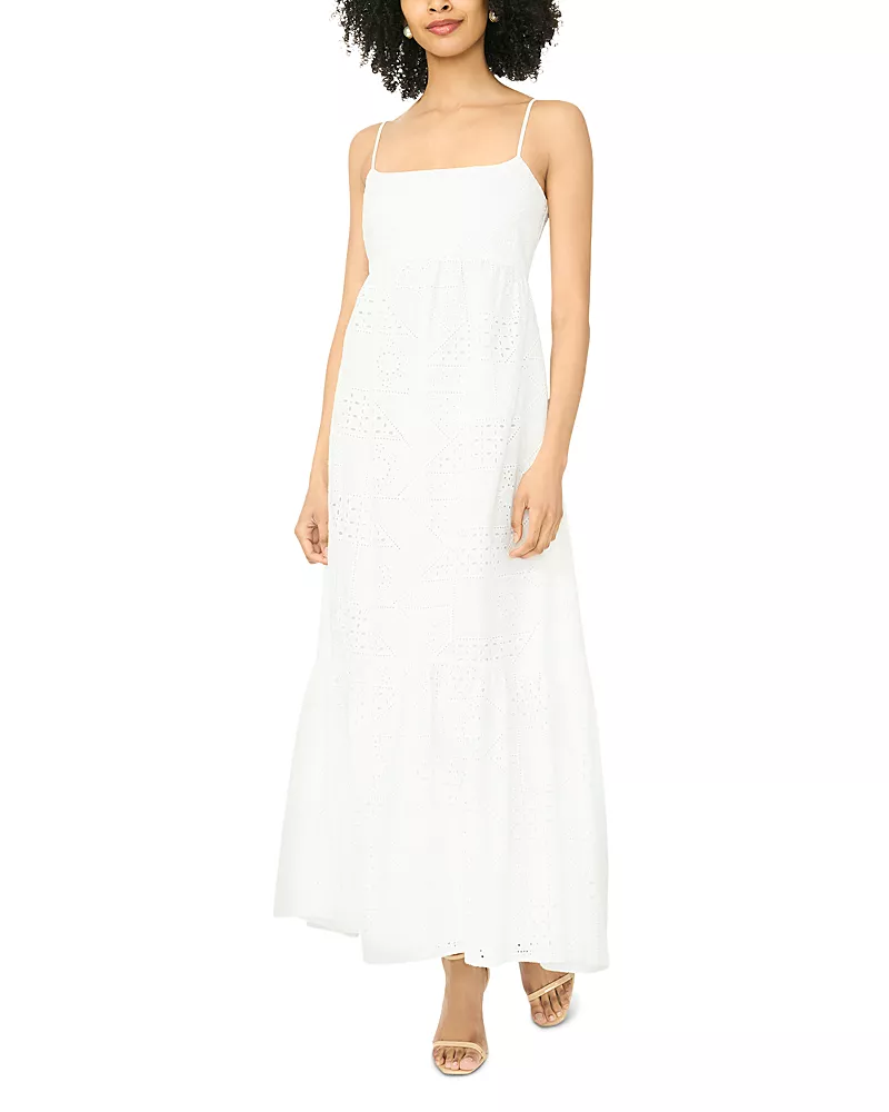 1.state Embroidered Eyelet Maxi Dress