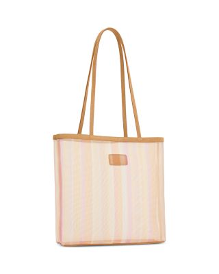 Filo Striped Mesh Tote Bag