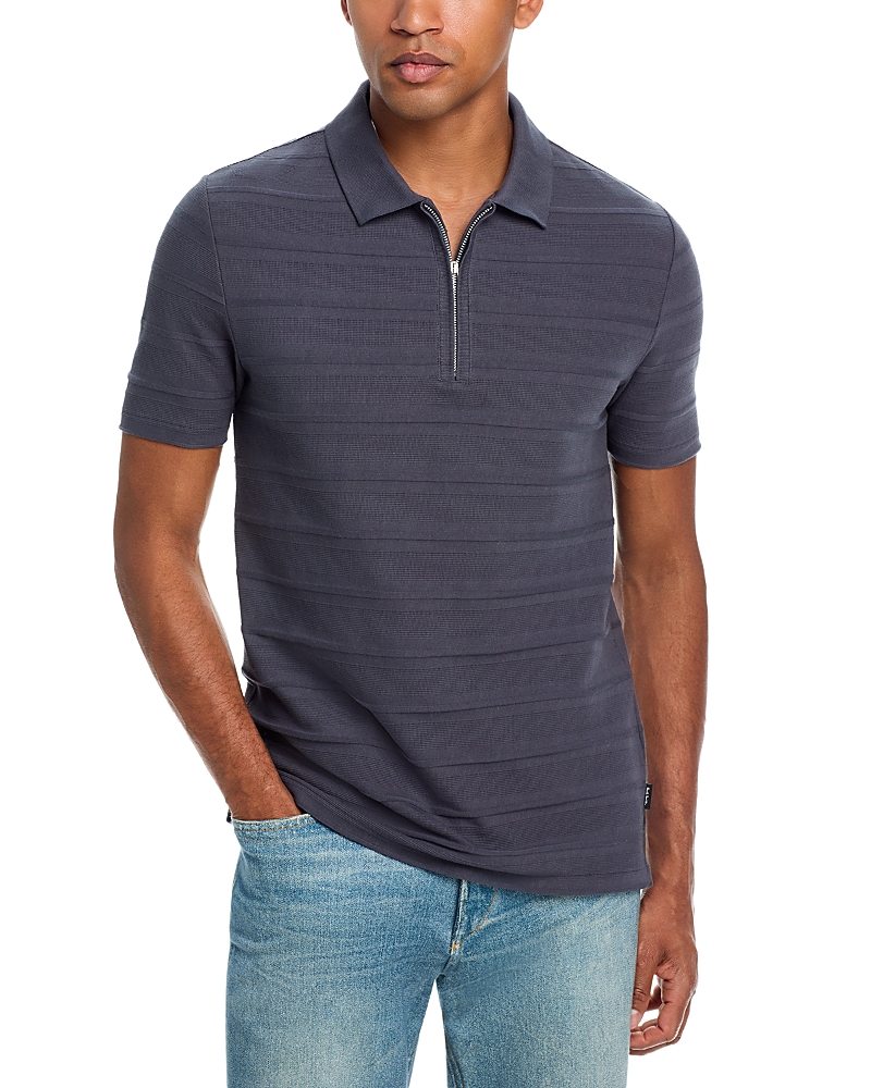 Ps Paul Smith Zip Stripe Polo Shirt