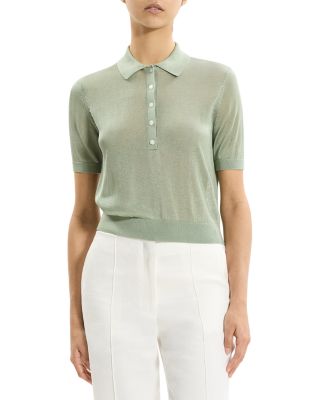 Short Sleeve Sheer Polo Shirt