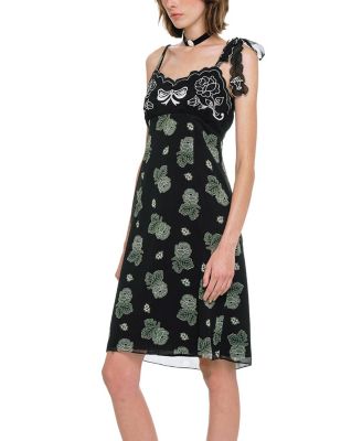  Lily and Roses Chiffon Combo Embroidered Slip Dress
