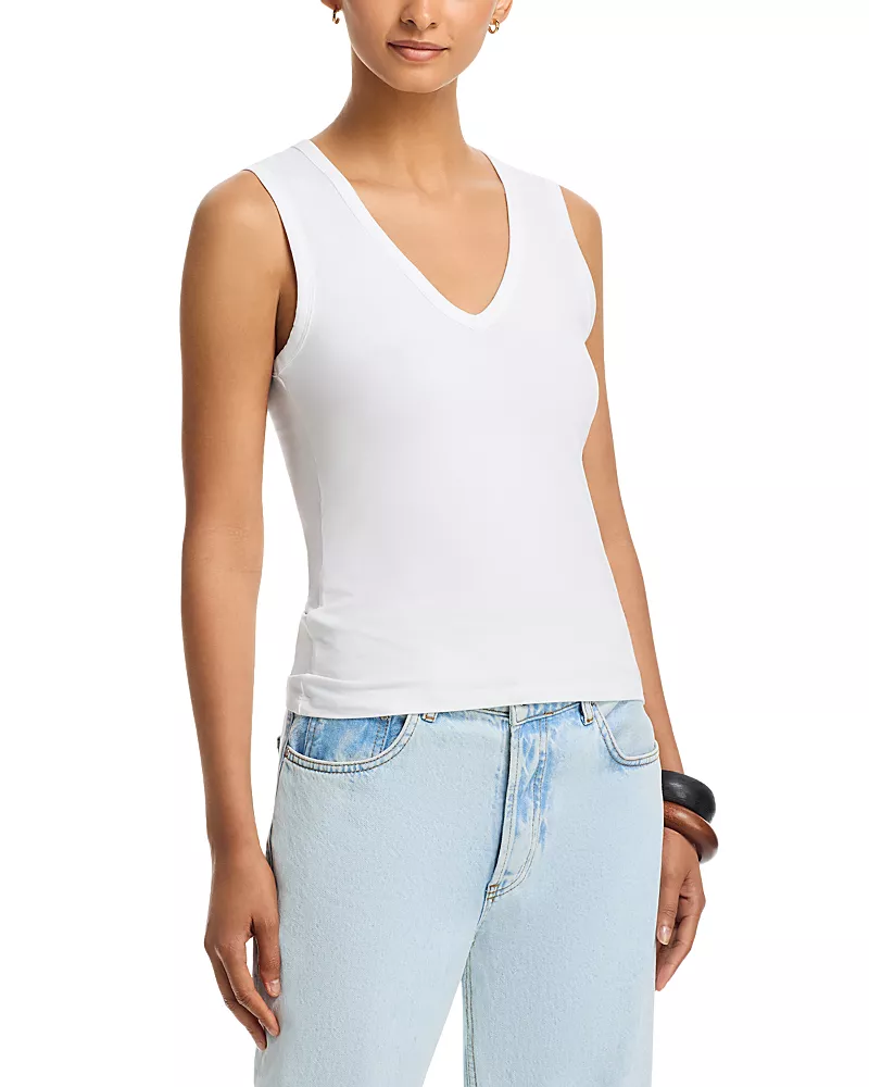 Majestic Filatures Soft Touch V Neck Tank Top