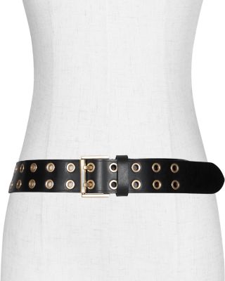 Women's Flat Eyelets Leather Belt