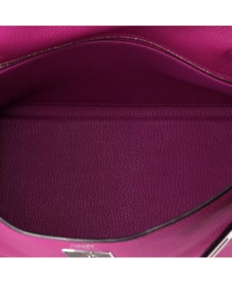 Kelly 28 Handbag Pink Togo with Palladium Hardware