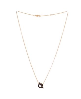 Finesse Pendant Necklace 18K Rose Gold and Black Spinels, 16"