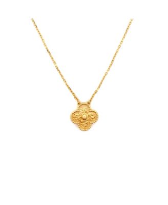  Vintage Alhambra Pendant Necklace 18K Gold, 16.5"