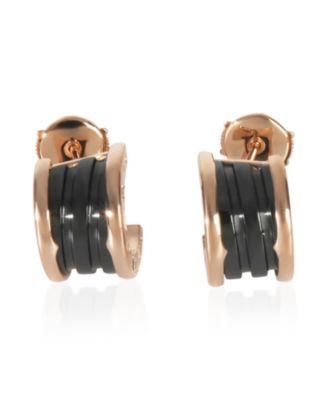 B.zero1 Hoop 18k Rose Gold/Ceramic Earrings