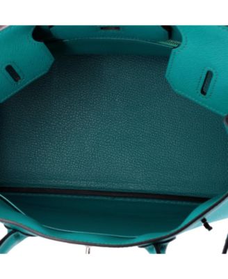 Birkin 30 Handbag Blue Epsom with Palladium Hardware