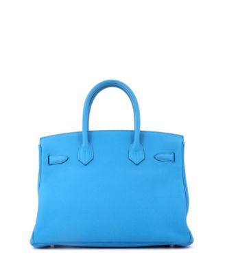 Birkin 30 Handbag Verso Togo with Palladium Hardware