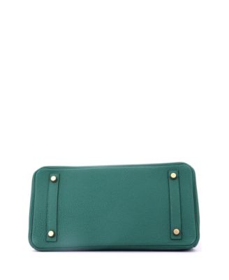 Birkin 30 Handbag Green Togo with Gold Hardware