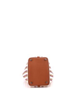 PM Couverture Lignes Picotin Lock Bag Embroidered Canvas and Swift