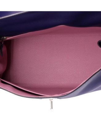 Kelly 28 Handbag Verso Evercolor with Palladium Hardware