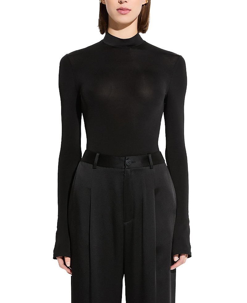 Lapointe Jersey Mock Neck Bodysuit