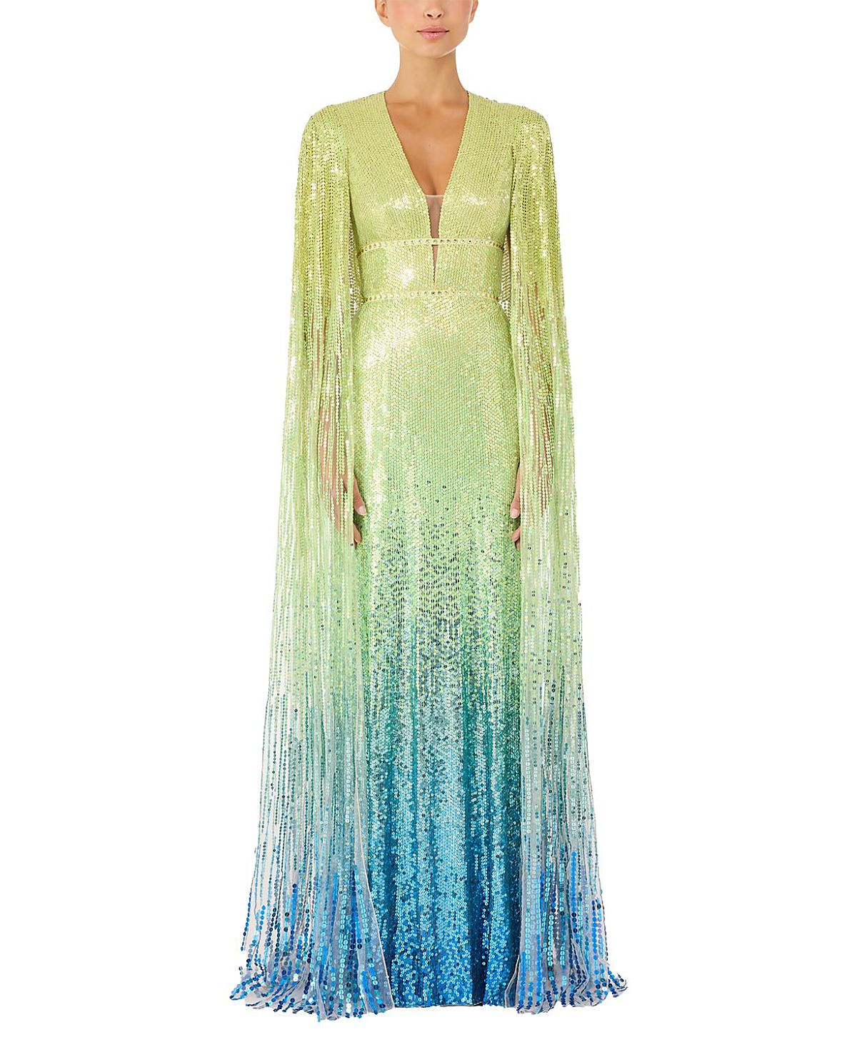 Jenny Packham Easy Breezy Sequin-Embellished Maxi Dress