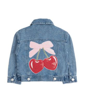 Girls' Cherry Sequin Patch Denim Jacket - Little Kid, Big Kid