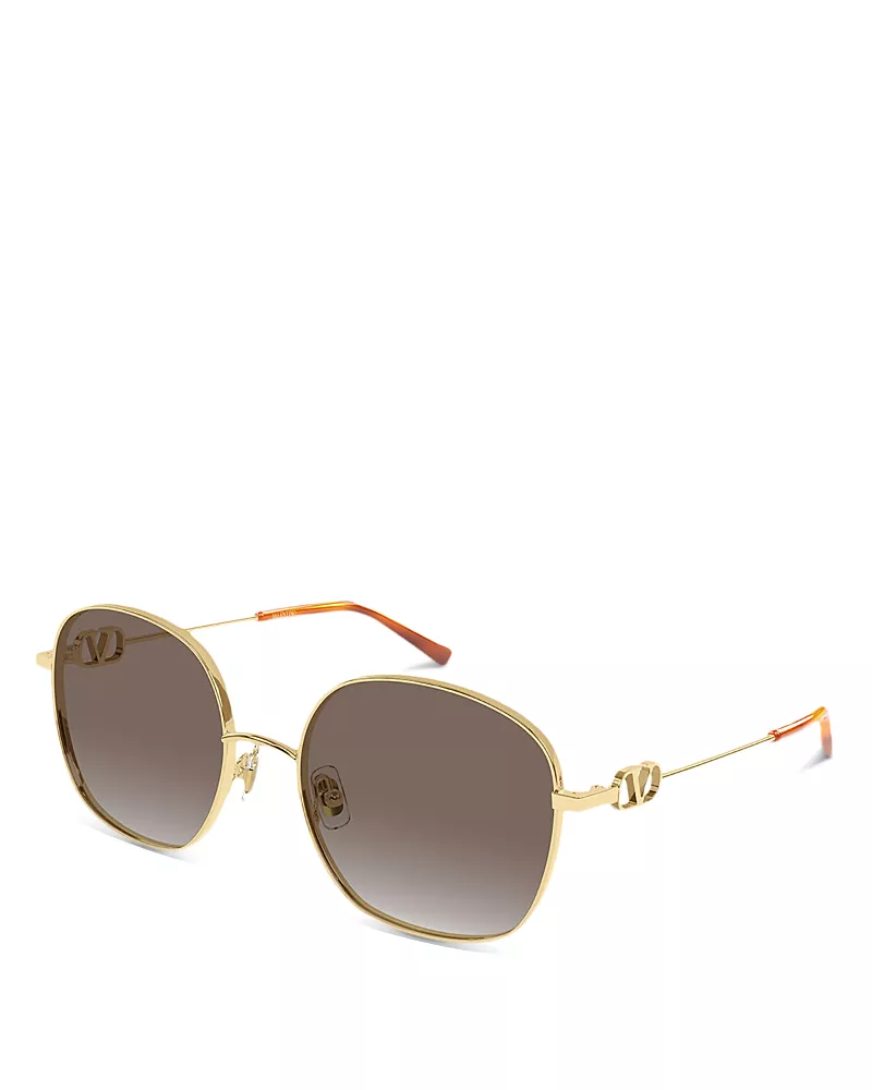 Valentino Square Sunglasses, 57mm