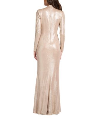 Ferrum Metallic Twist Drape Gown