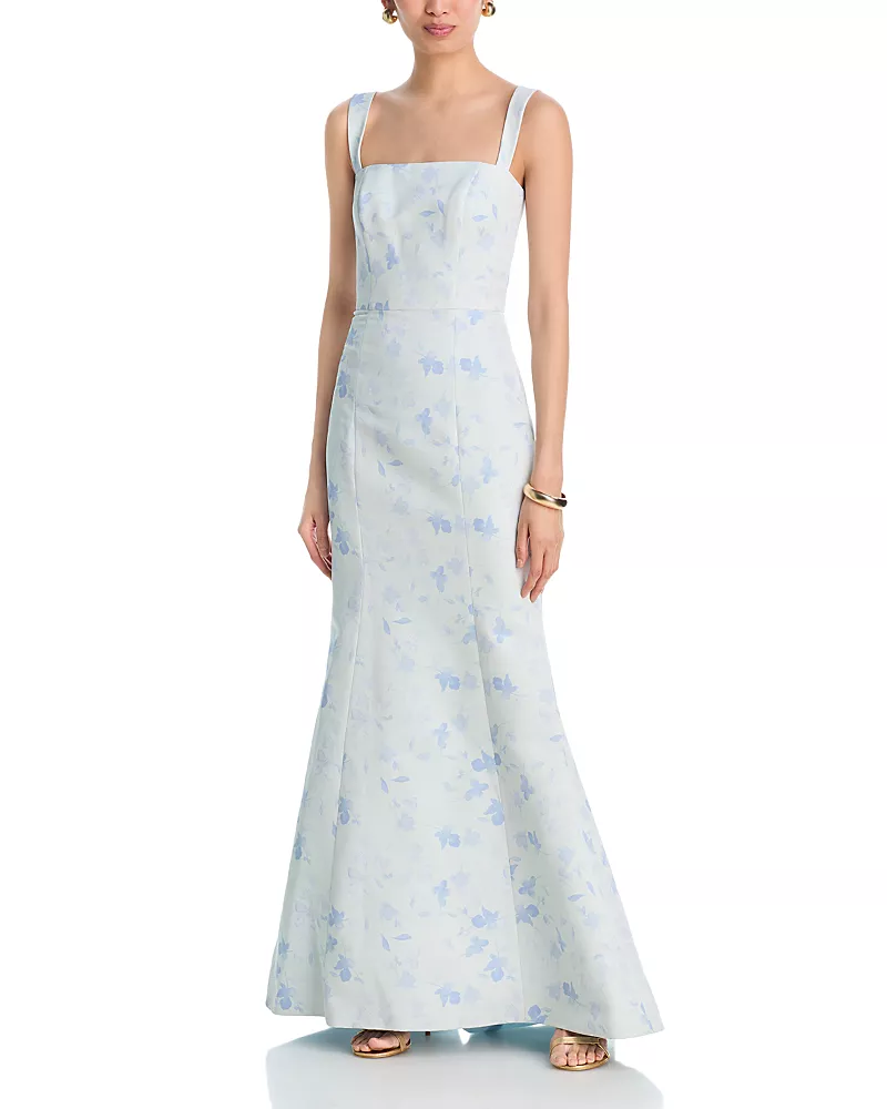 Amsale Ida Printed Dress