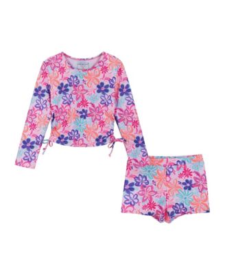 Girls' Long Sleeve Rasguard Set - Little Kid