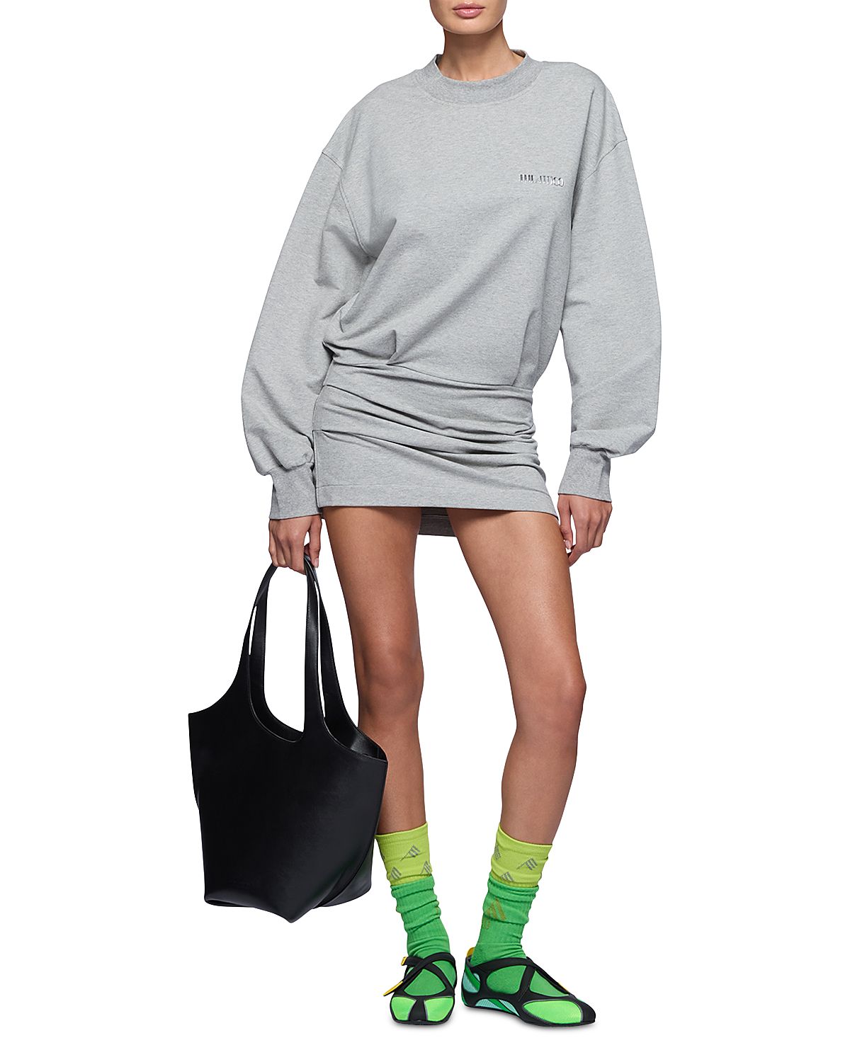 The Attico Sweatshirt Mini Dress