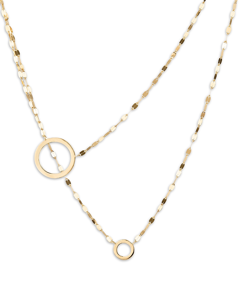 Lana 14K Yellow Gold Polished Diagonal Layered Statement Necklace, 18
