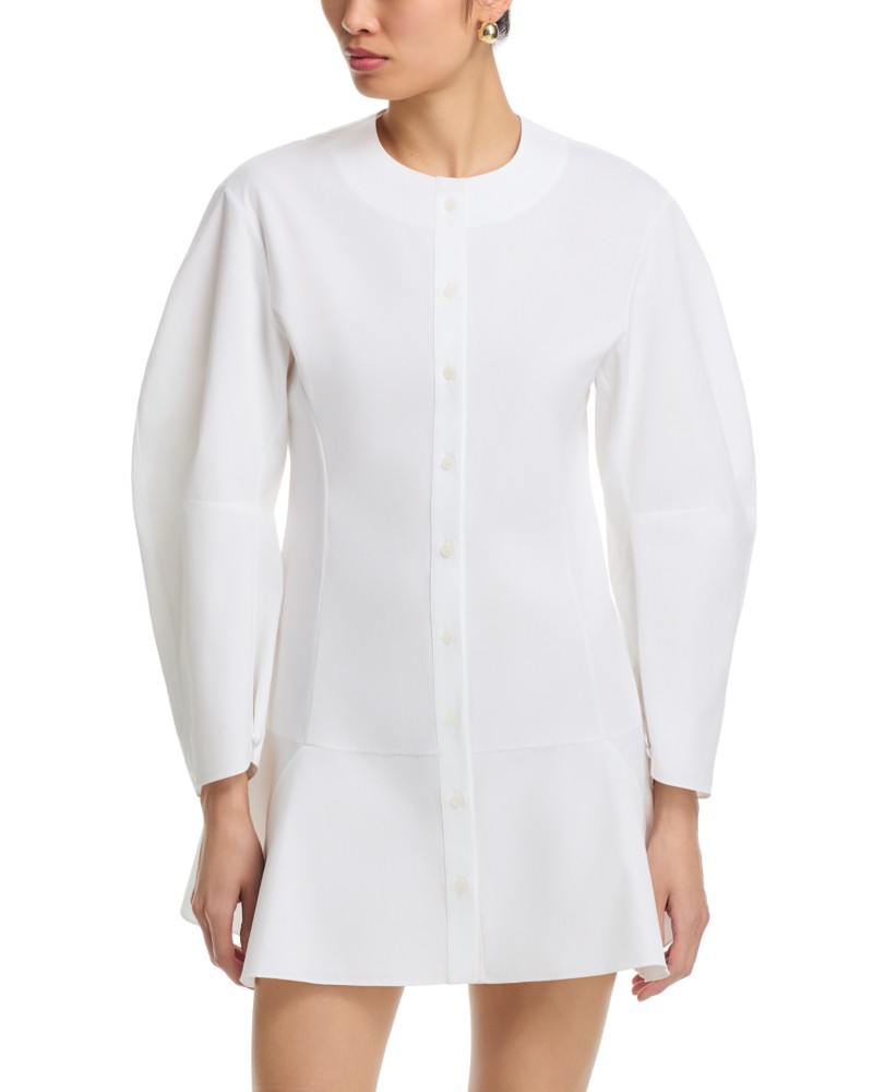 Liberowe Balloon Sleeve Dress in White