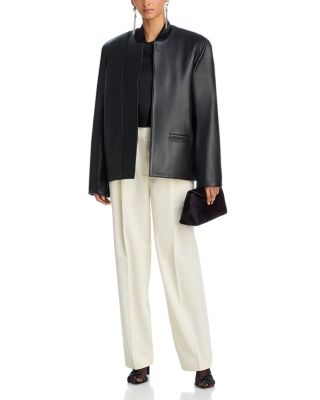 Leather Minimal Biker Jacket