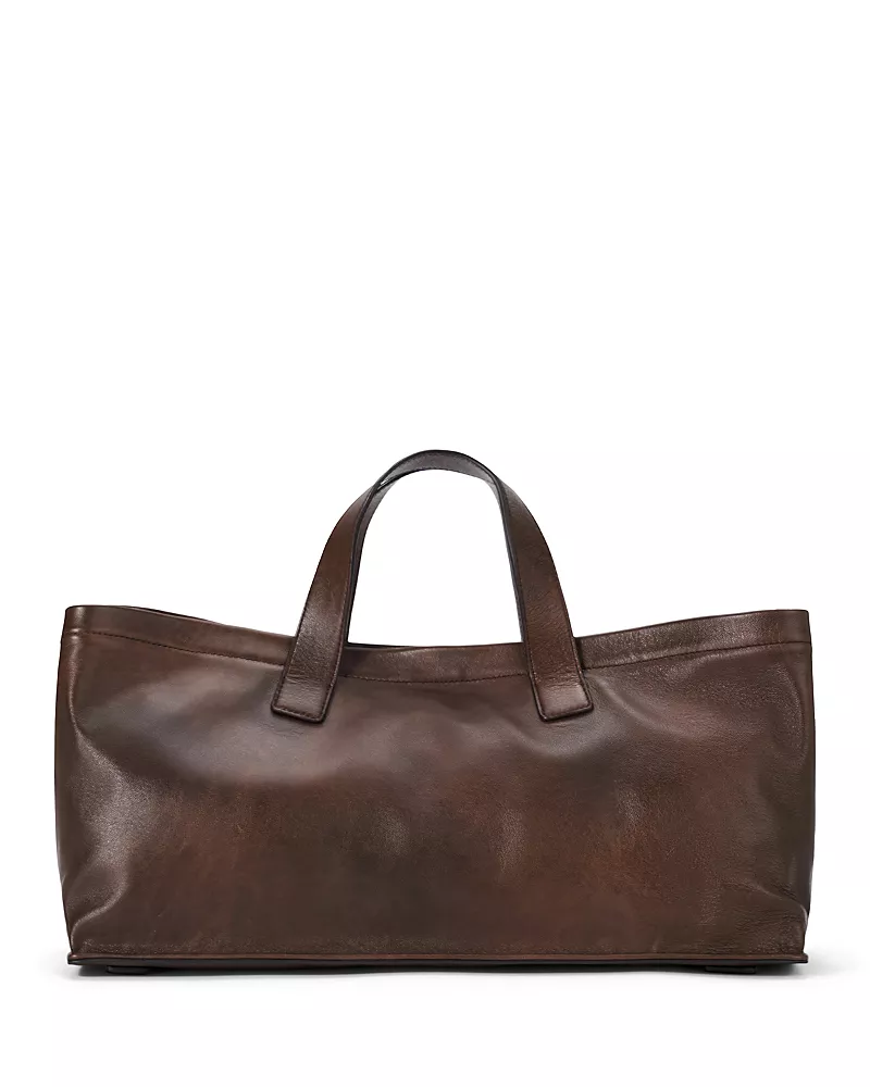 Staud Port East/West Leather Tote