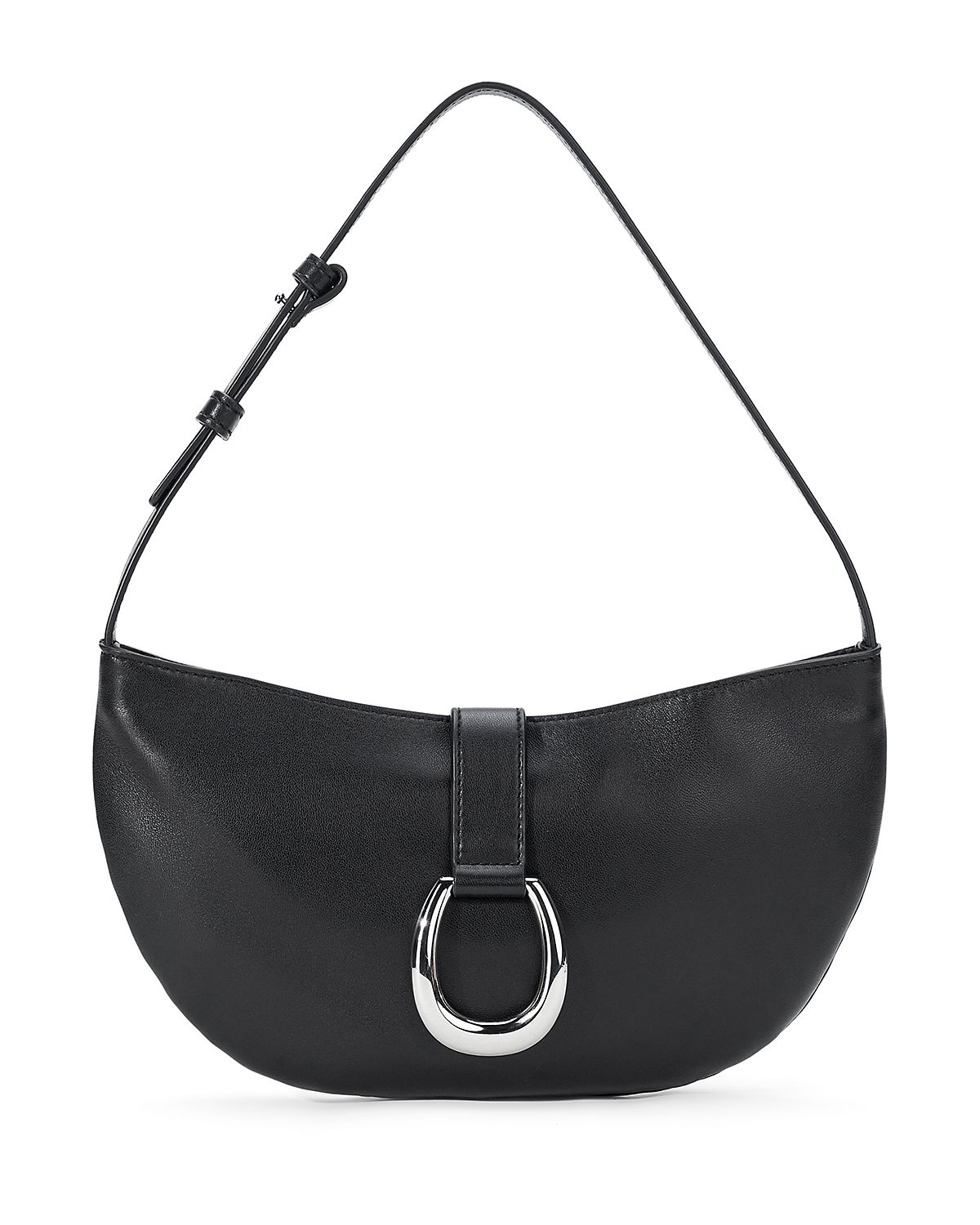 Staud Harlow Crescent Leather Shoulder Bag