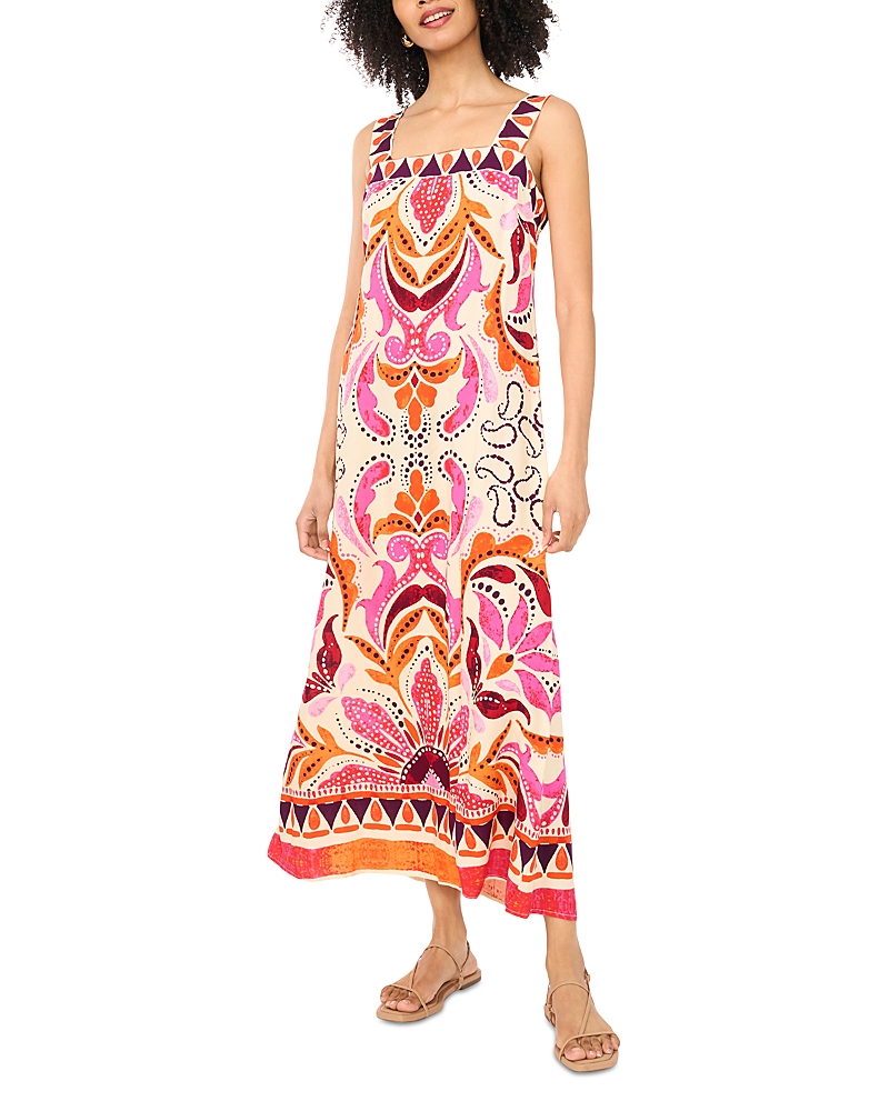 Vince Camuto Smocked Back Challis Maxi Dress · XS