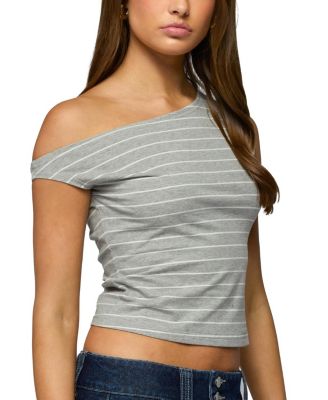 Keryn Striped Asymmetric Top