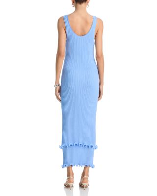 x line dress V-Line Shirtwaist Dress in Micro Blue Grey Stripe with Ivory & Blue Stripe - Reworked - S/M - Cotton