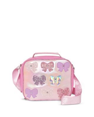 Girls' Bow Glitter Lunch Bag - Ages 6-14